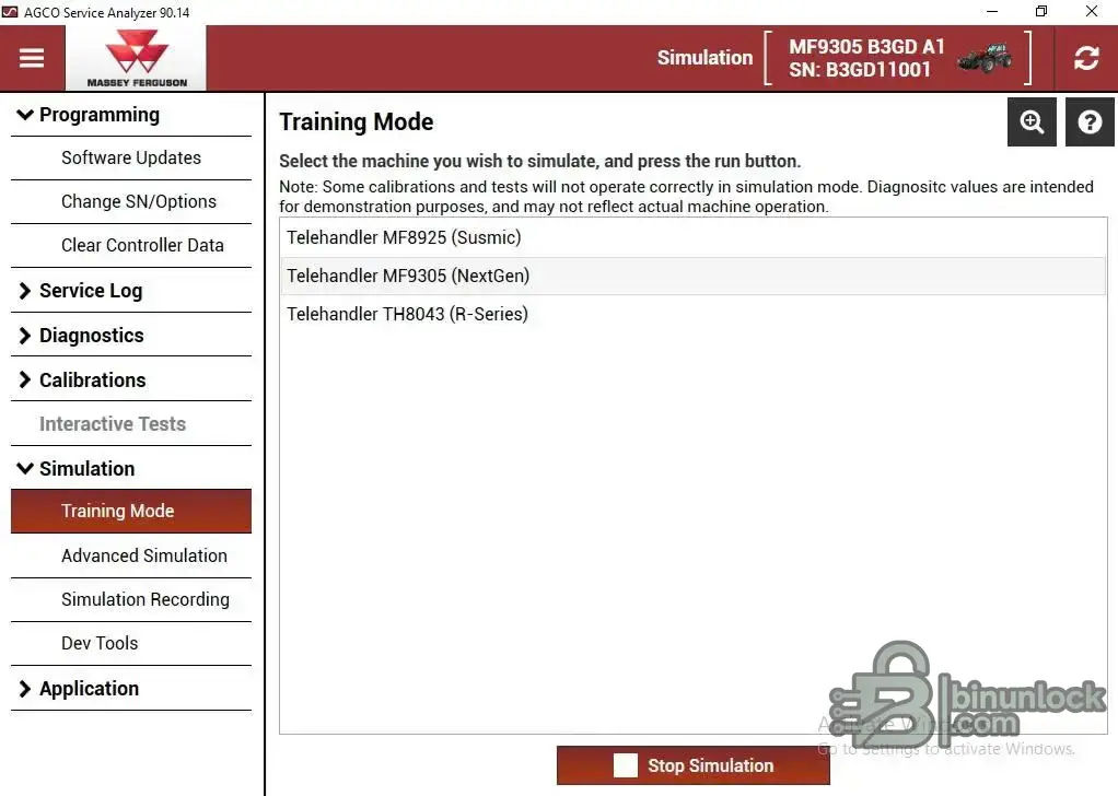 AGCO Service Analyzer Diagnostic Programming 90.14 screenshot