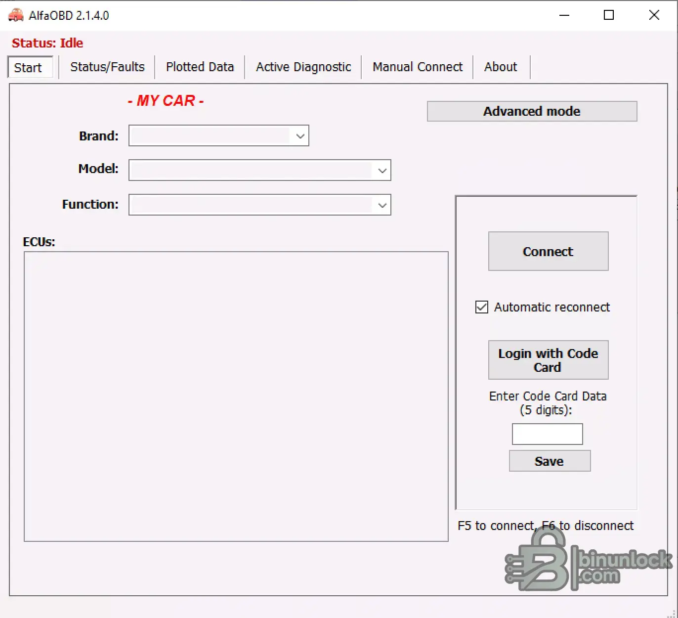 AlfaOBD PC Diagnostics Fiat Alfa Lancia 2.1.4.0 diagnostic screen