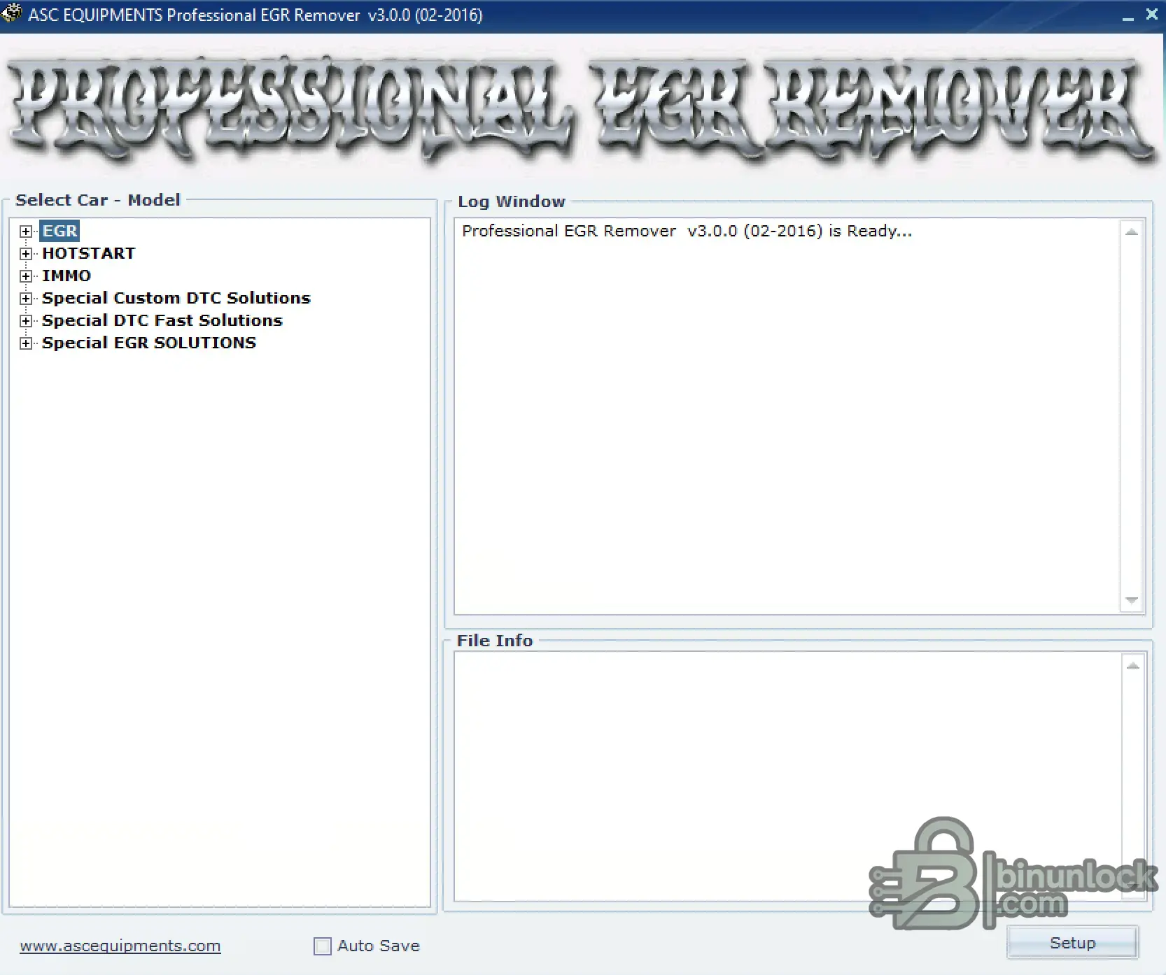 ASC 0.0 interface screenshot