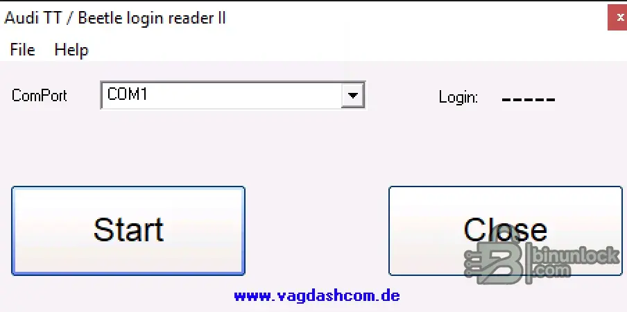 Audi TT Beetle Login Reader II screenshot