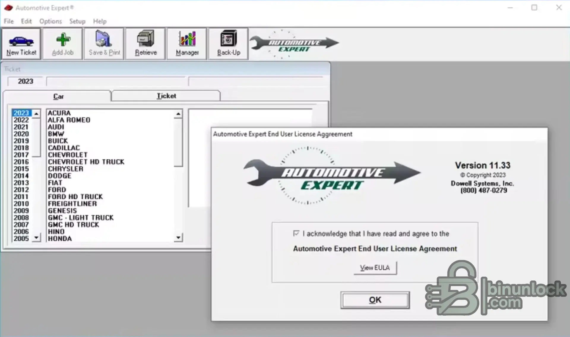 Automotive Expert Repair Shop Ticketing Work screenshot