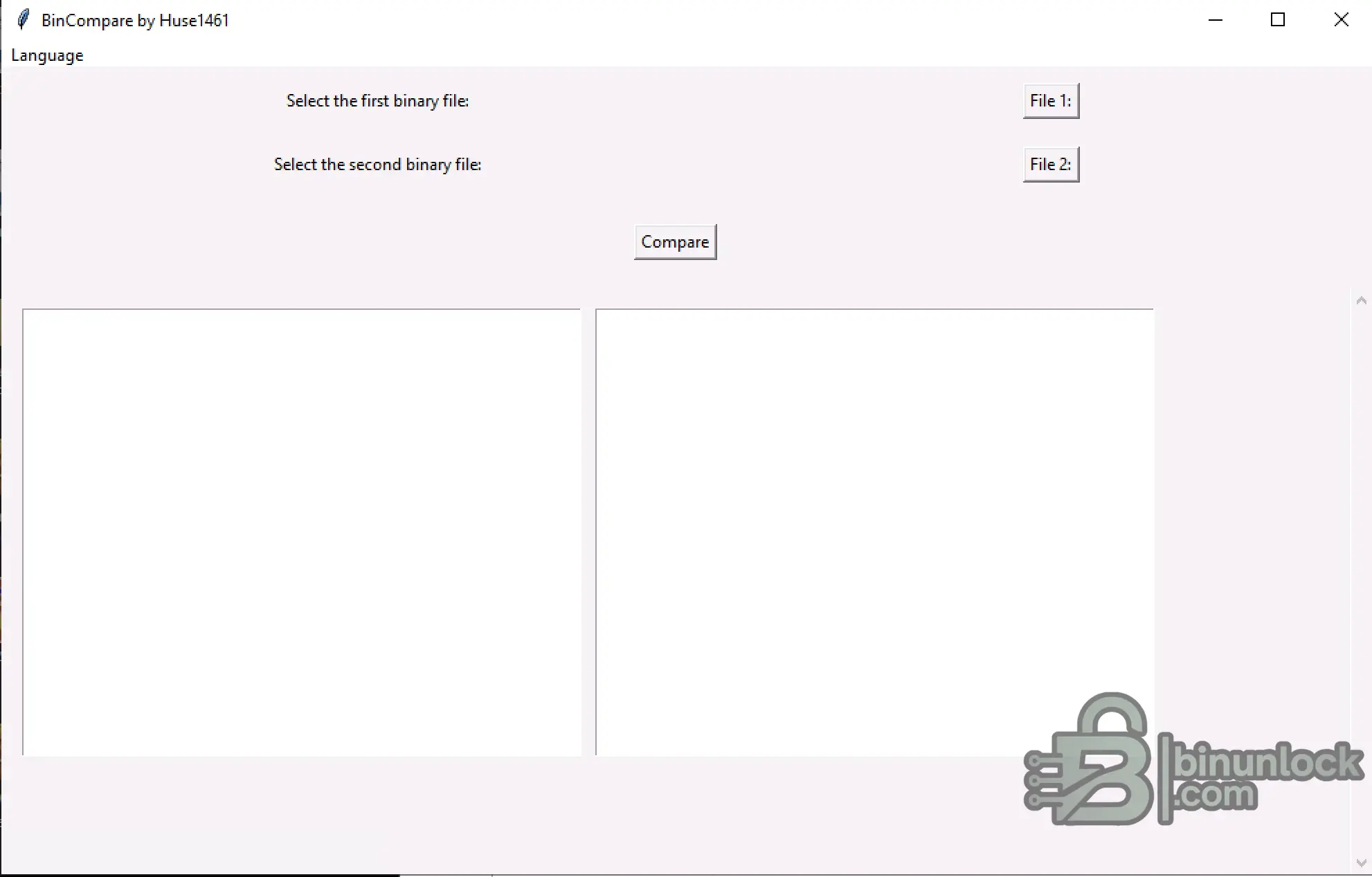 BinCompare screenshot