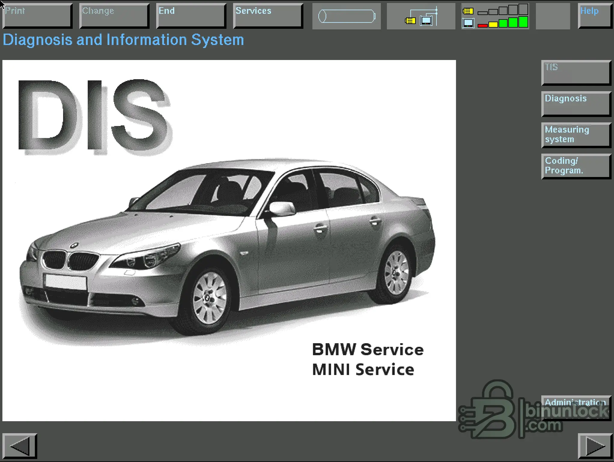 BMW GT1 DIS SSS Progman interface screenshot