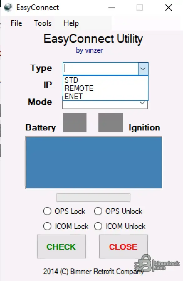 BMW EasyConnect EDIABAS Interface Config 1.0 interface screenshot