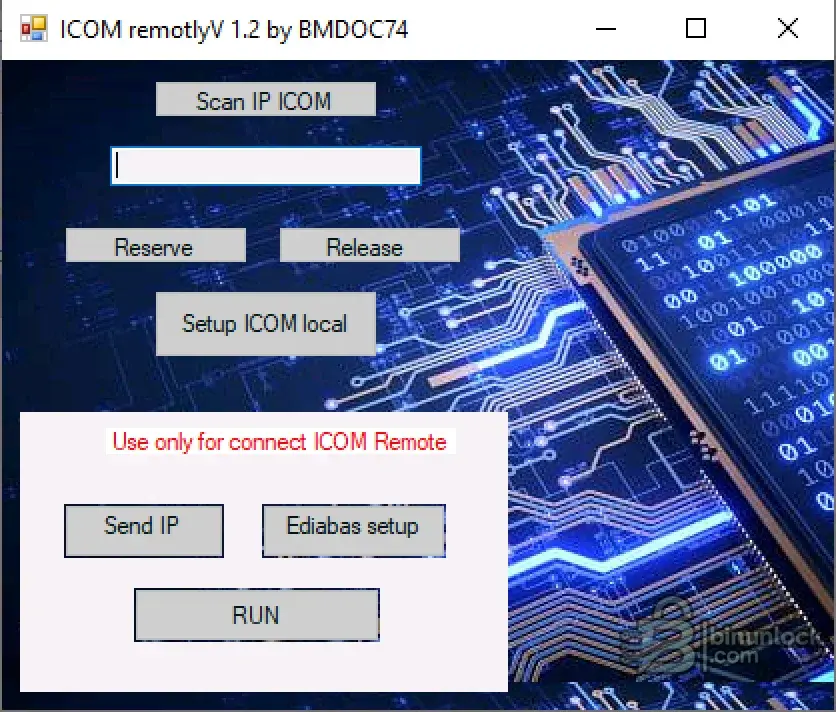 BMW ICOM Remote Manager setup screen