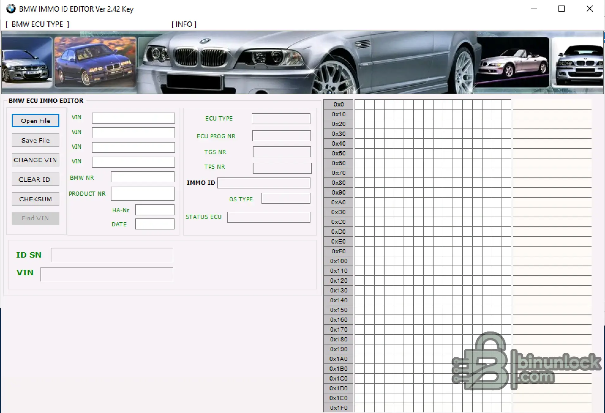 BMW IMMO ID Editor ECU Immobiliser 2.42 screenshot