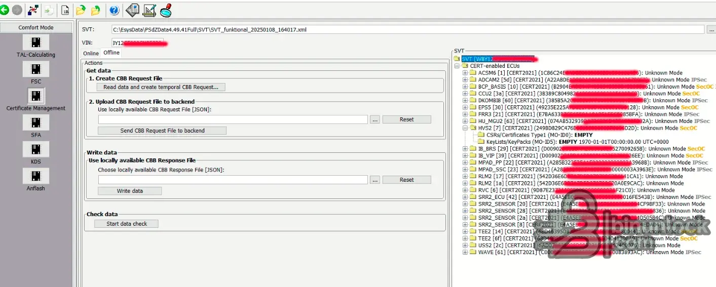How to Clear Crash Data Validate status screen