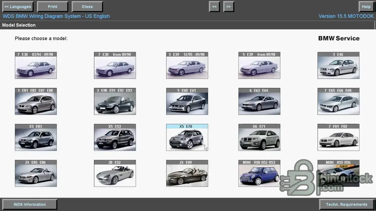BMW MINI WDS Wiring Diagram System