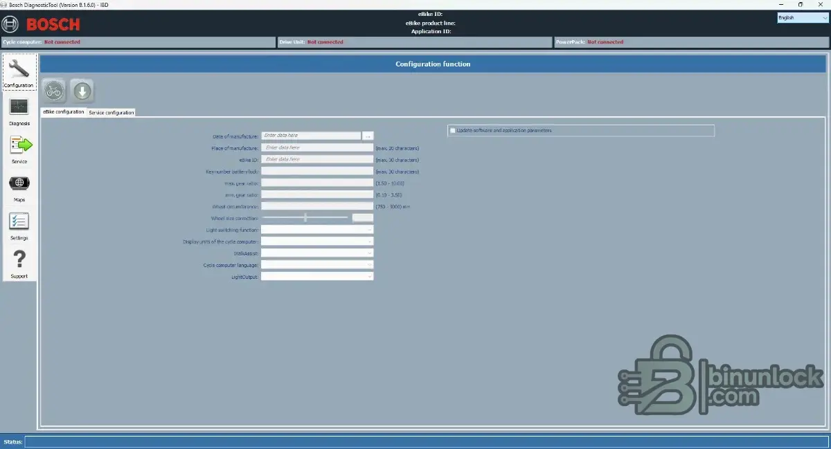 Bosch eBike DiagnosticTool Service Patch 1.6.0 diagnostic screenshot