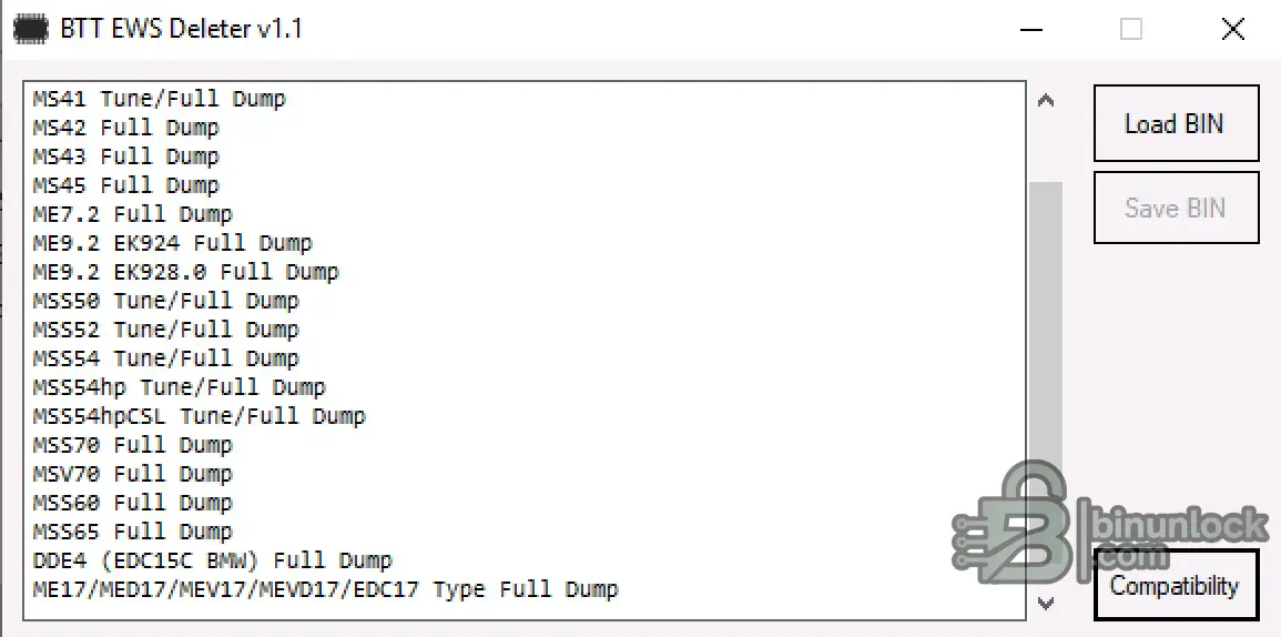 BTT EWS Deleter screenshot