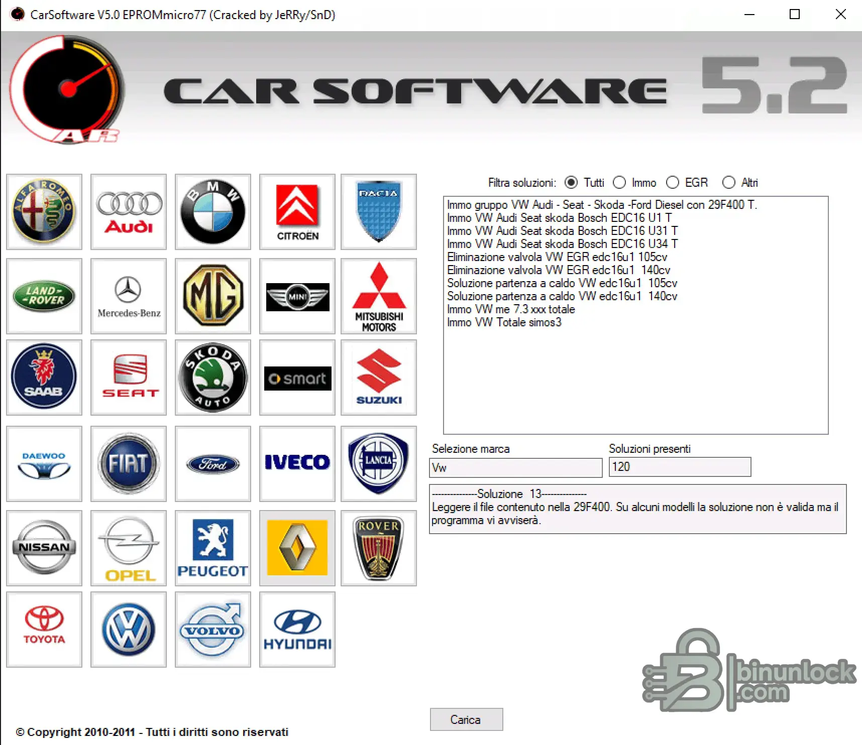 CarSoftware EPROMmicro77 interface screenshot