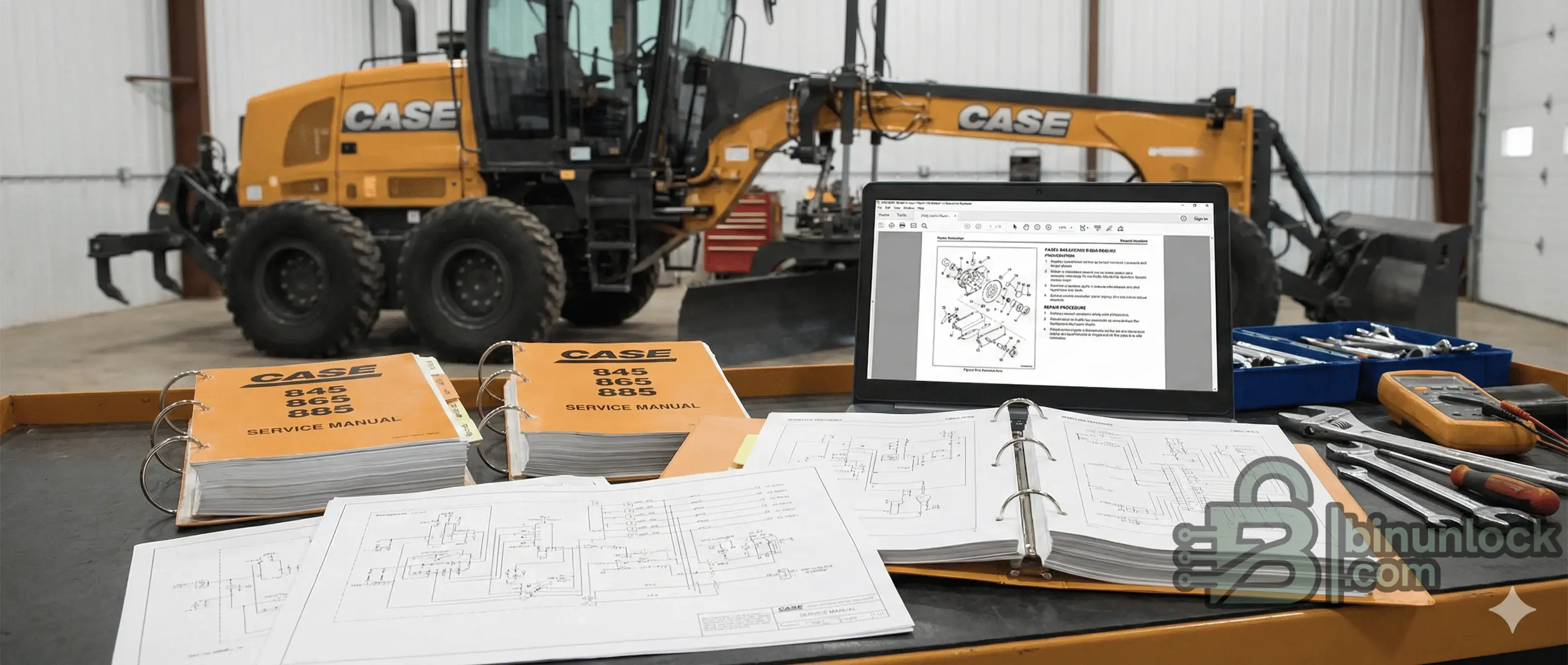 CASE 845 865 885 Grader diagnostic screen