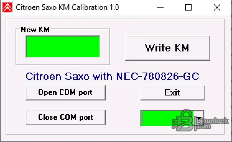 Citroen Saxo KM Calibration 1.0 screenshot
