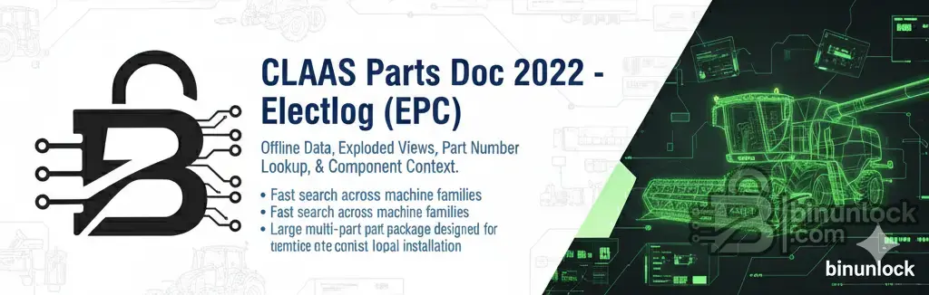 CLAAS Parts Doc EPC Identification Diagrams setup screen