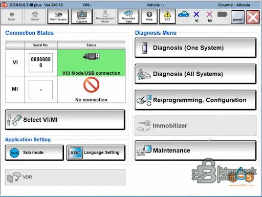 Nissan CONSULT III cluster screen