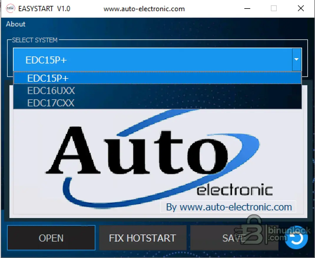 Easystart VAG Hotstart Repair Utility function screen