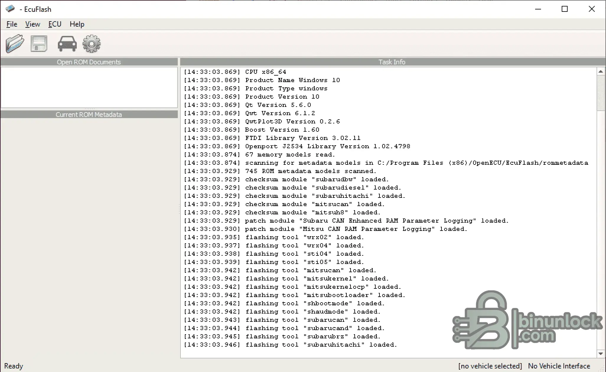 EcuFlash checksum screen