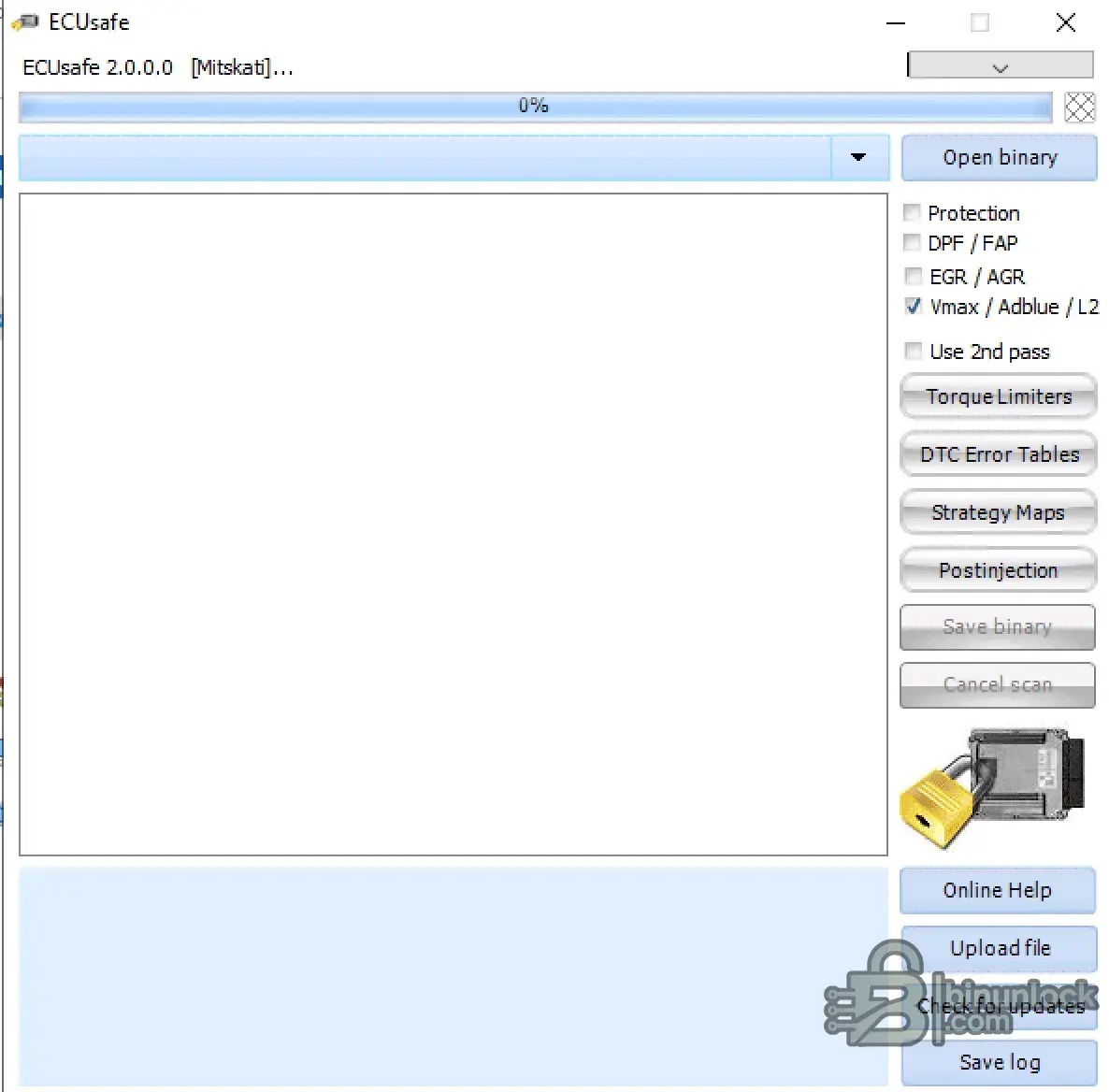 ECUsafe interface screenshot