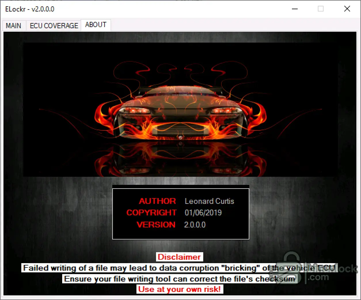 ELockr ECU Status Checker TPROT OBD 2.0.0.0 checksum screen