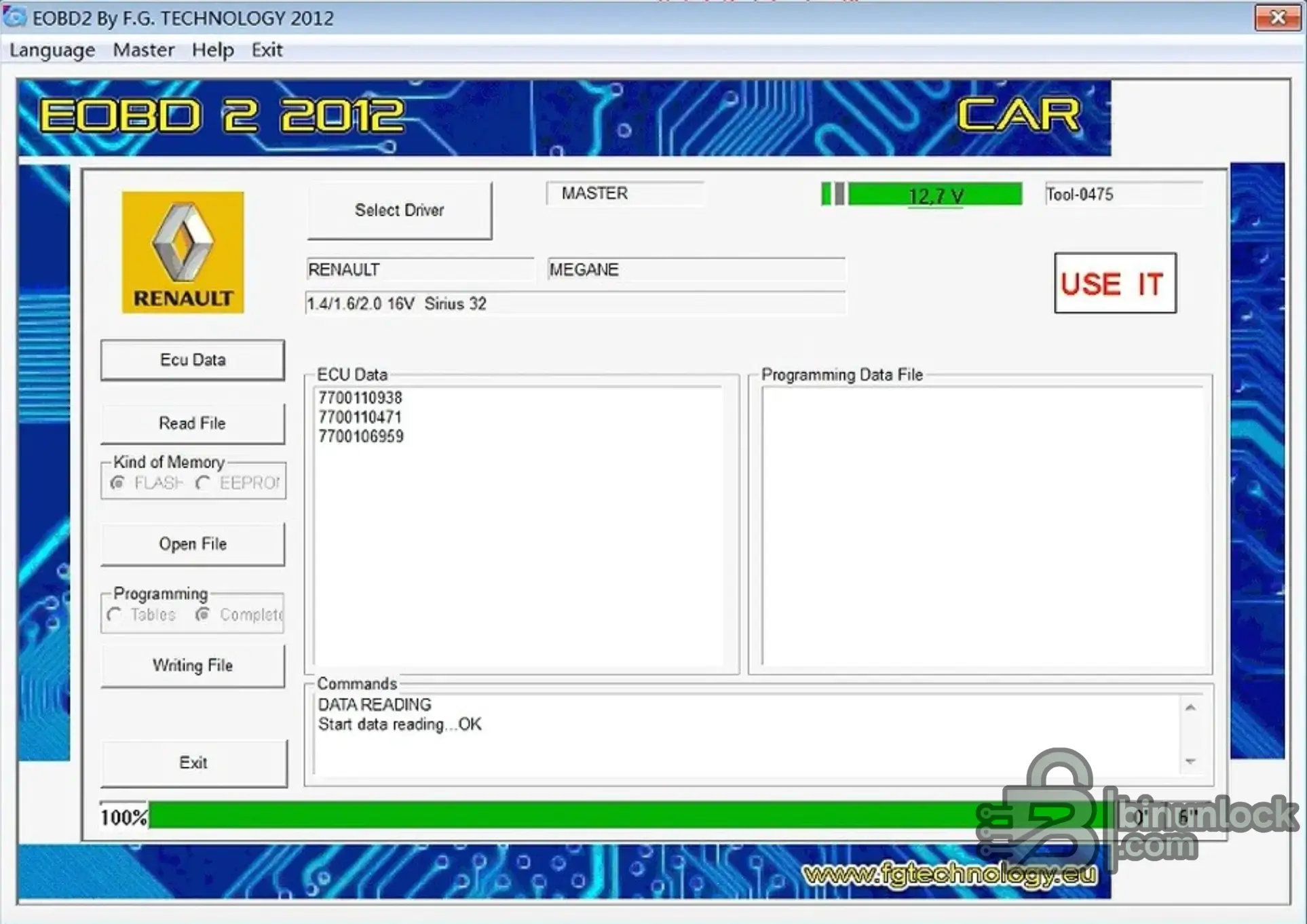 FGTECH Galletto v53 v54 HEX EPT checksum screen