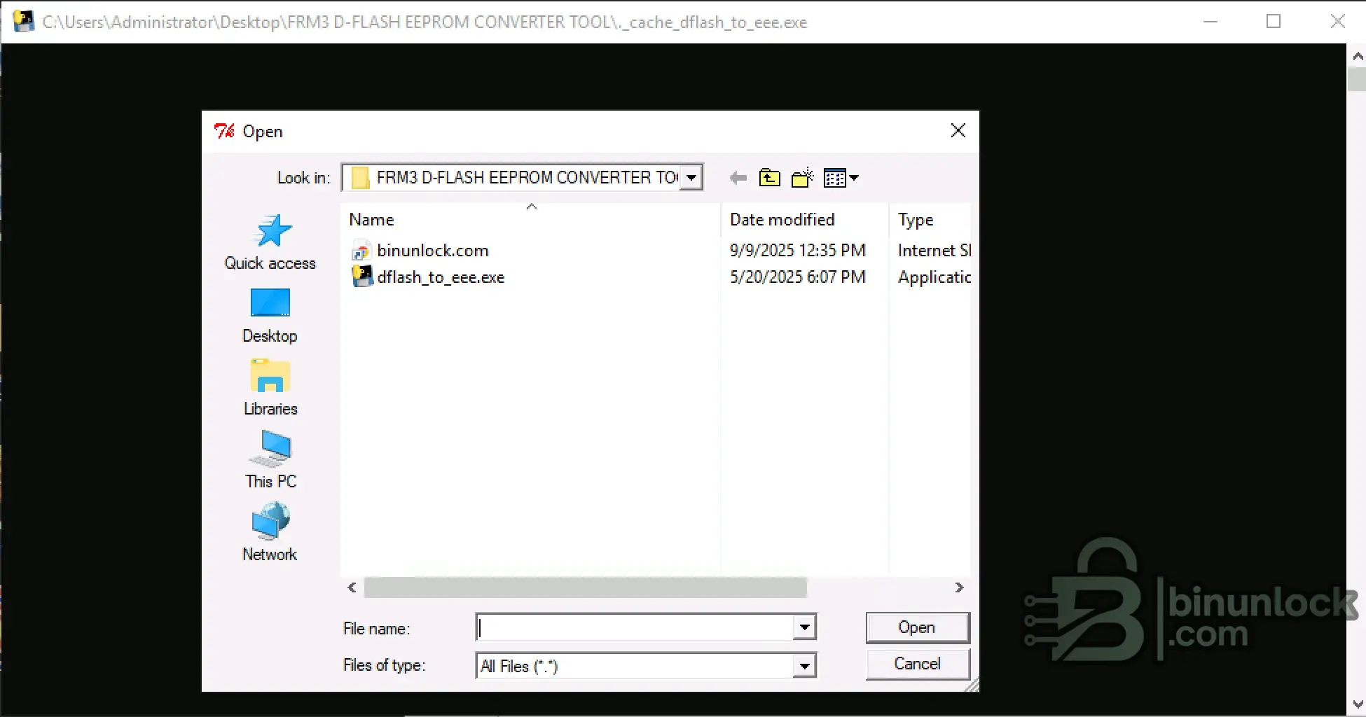 FRM3 D-FLASH EEE Converter screenshot