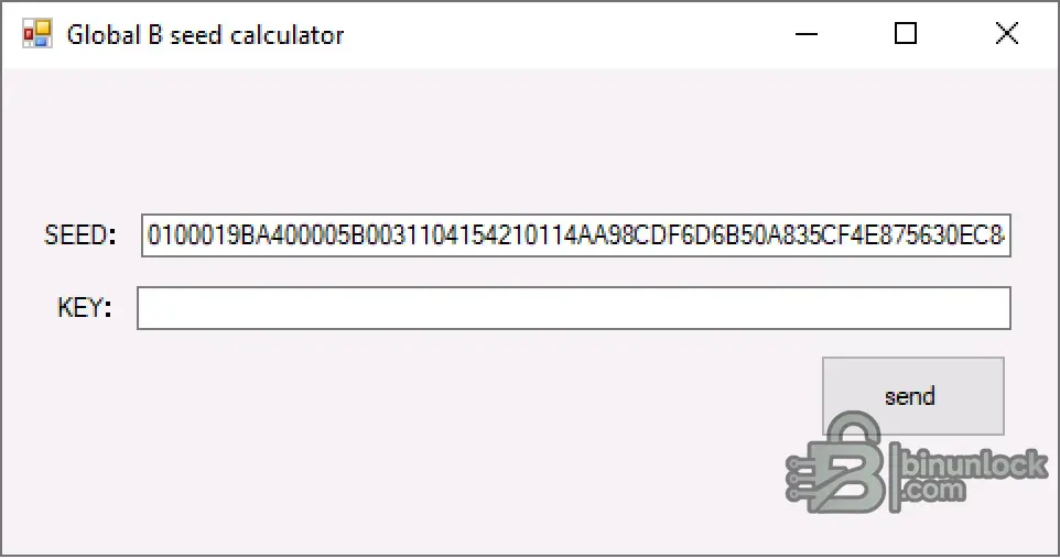GM Global B Seed Security Access calculator screen
