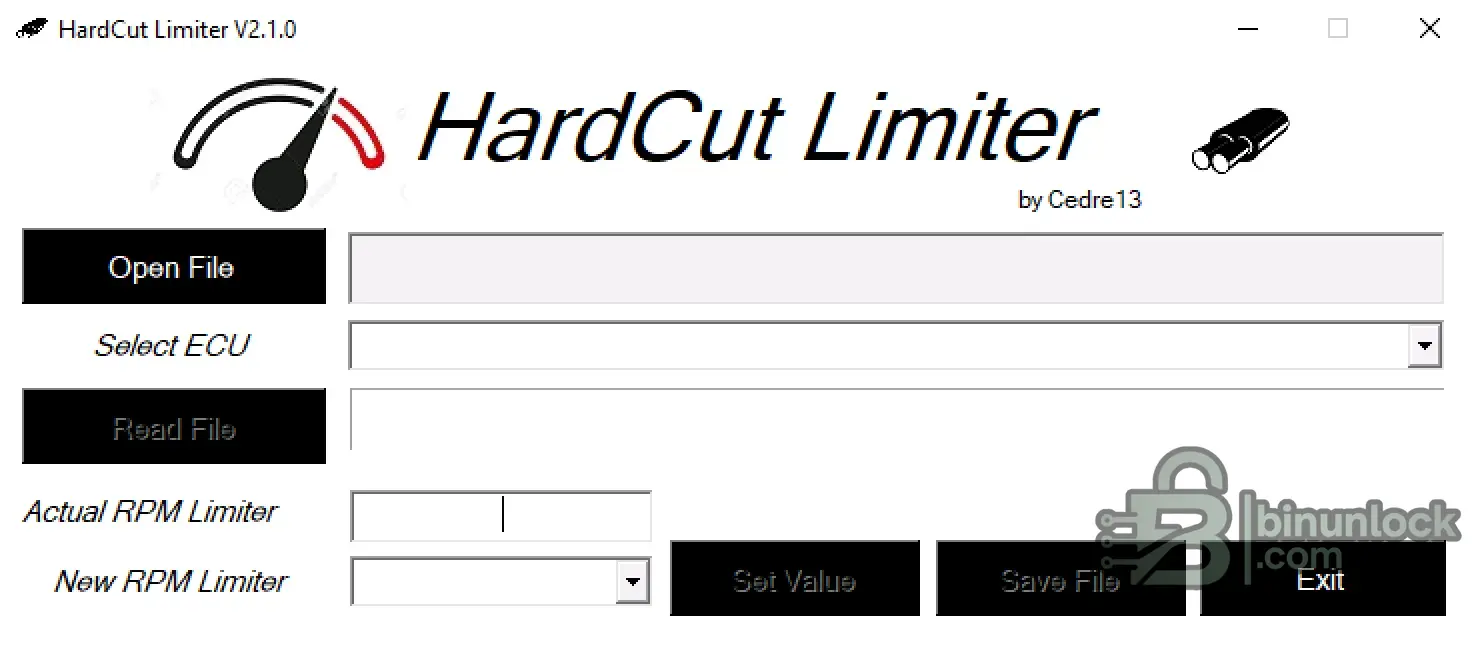 HardCut Limiter RPM Limit Calibration Utility 2.1.0 interface screenshot