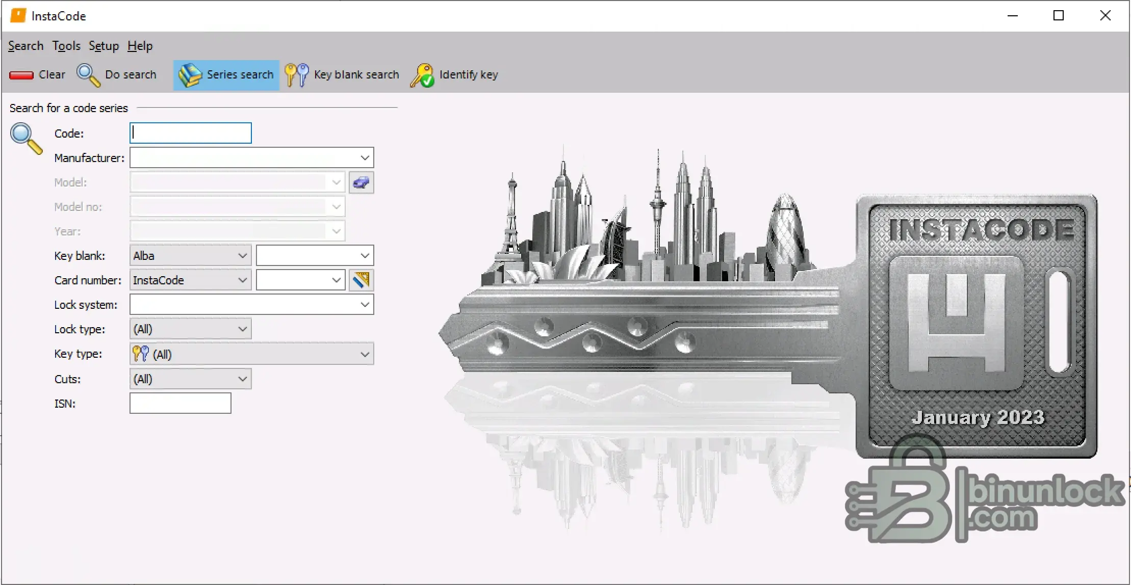 InstaCode Data v9231 interface screenshot