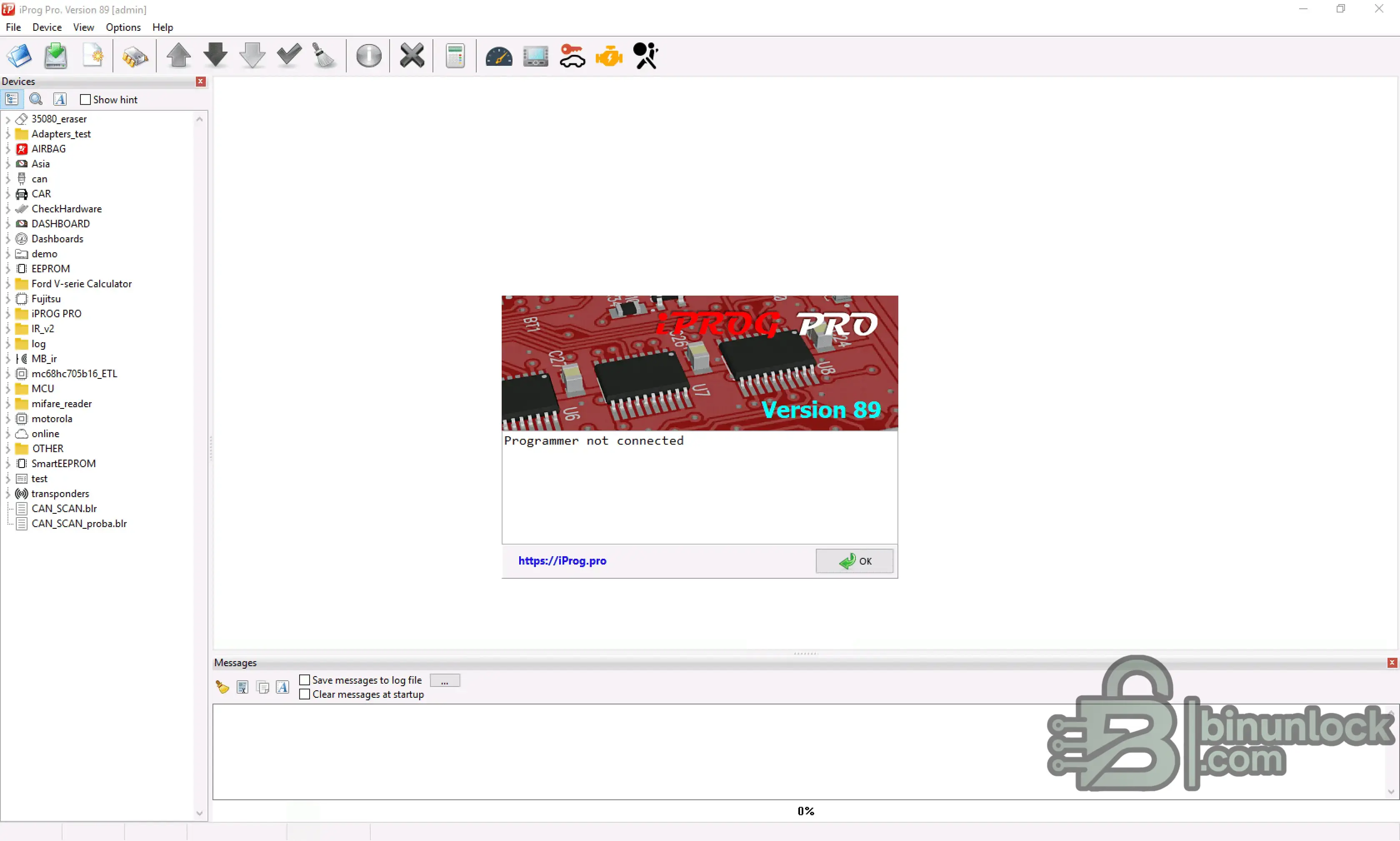 iProg Pro v89 interface screenshot
