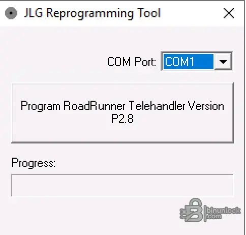JLG Telehandler Reprogramming Utility Control screenshot