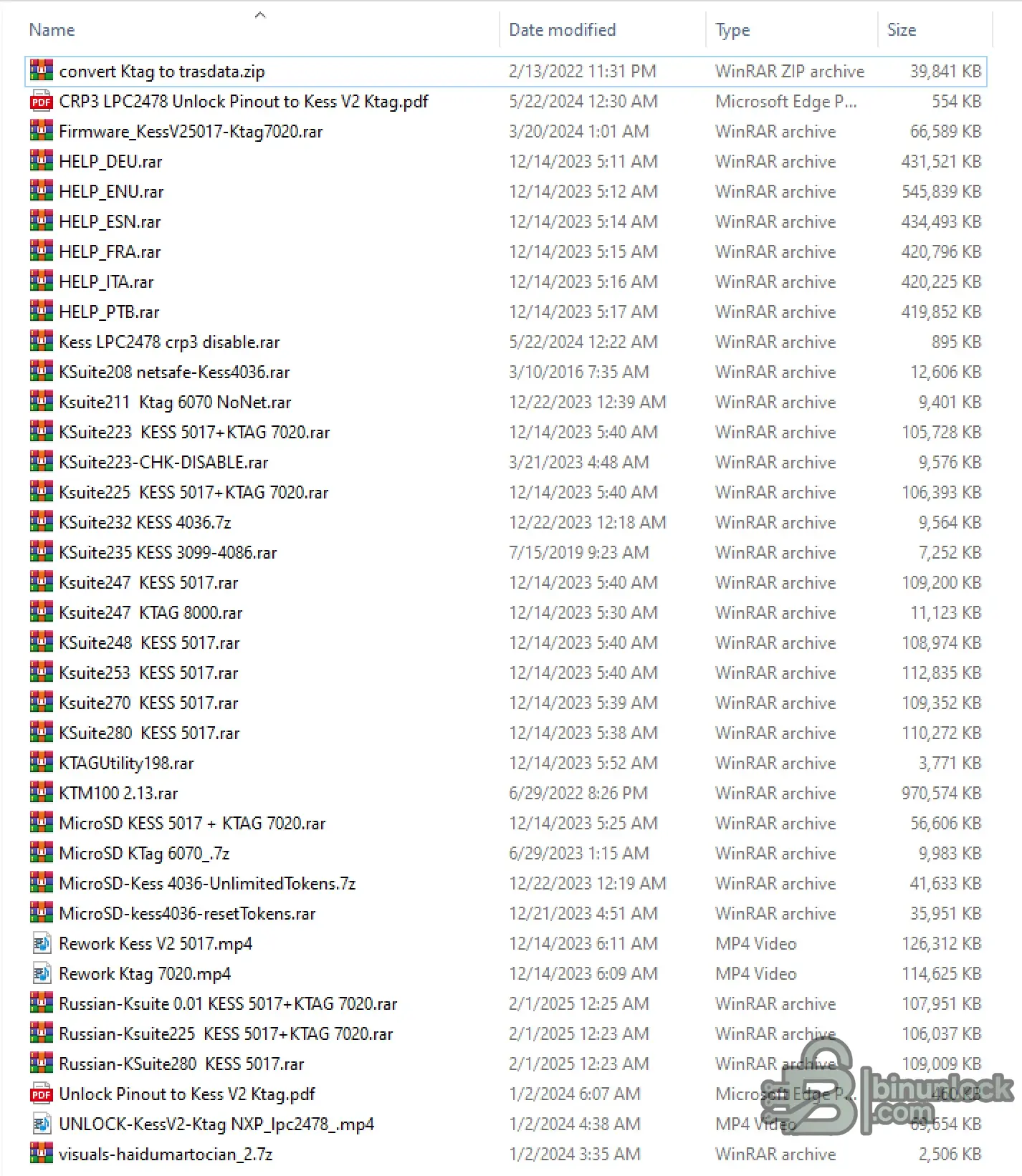 KESS v2 KTAG screenshot