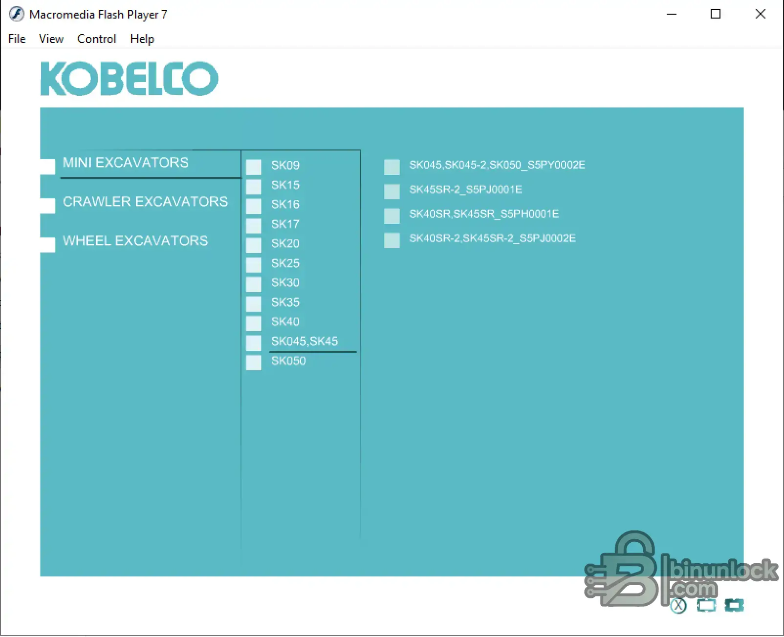 Kobelco Excavator Service Repair function screen