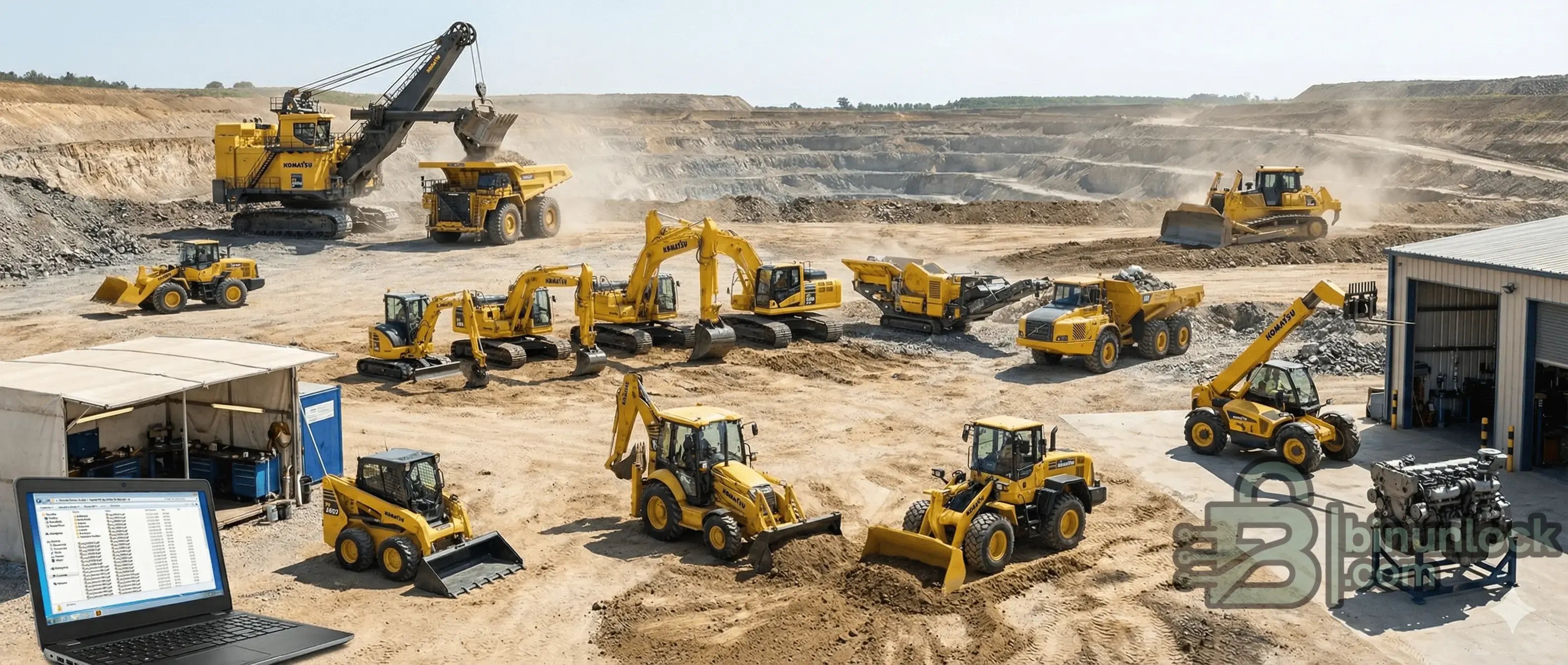 Komatsu Service workshop screen