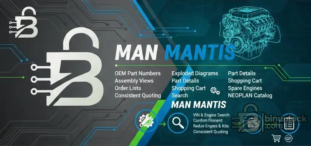 MAN MANTIS Parts Catalogue Fast VIN screenshot