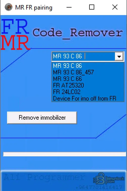 Mercedes MR-FR EEPROM Pairing Code Utility screenshot