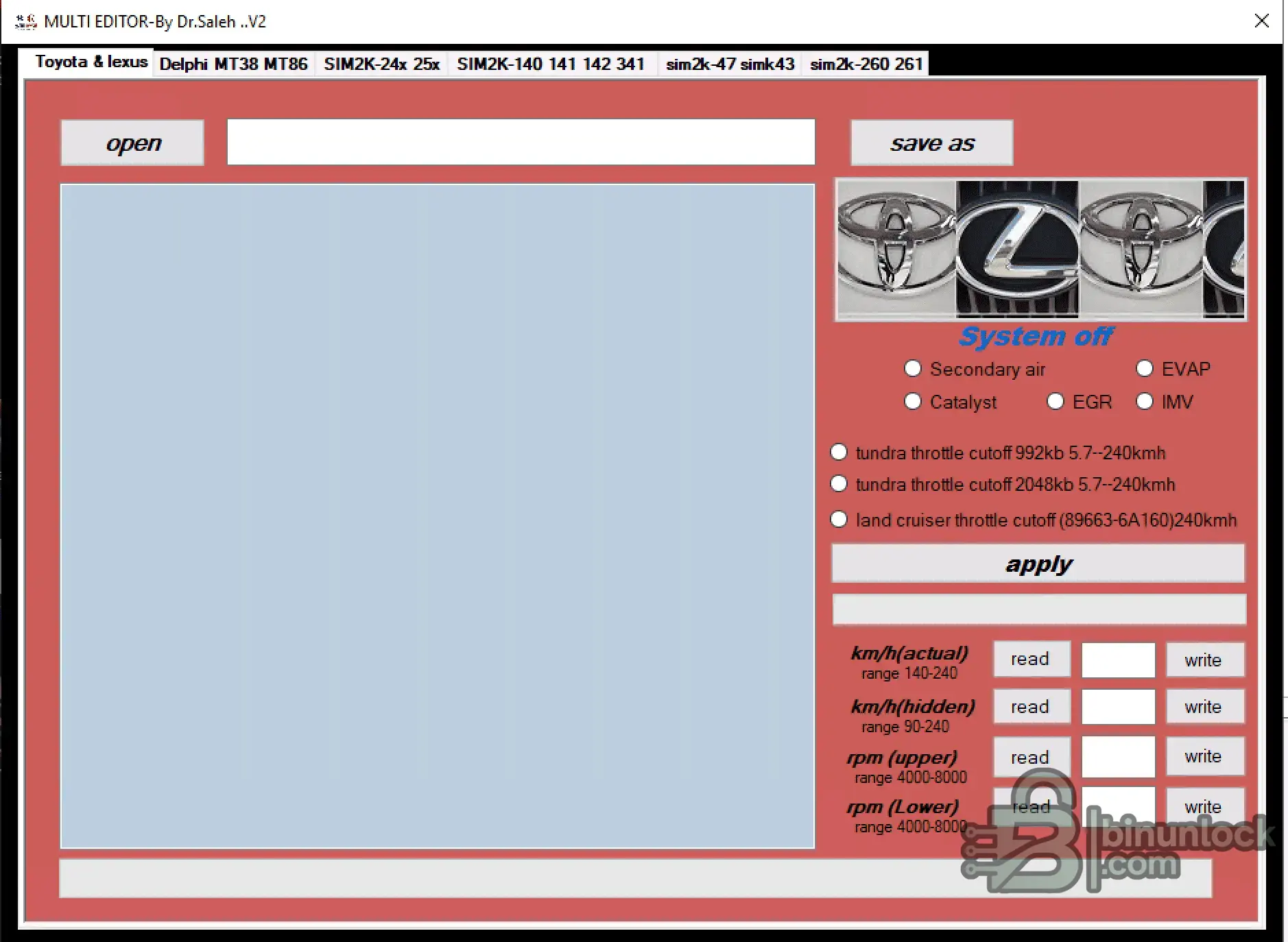 Editor screenshot