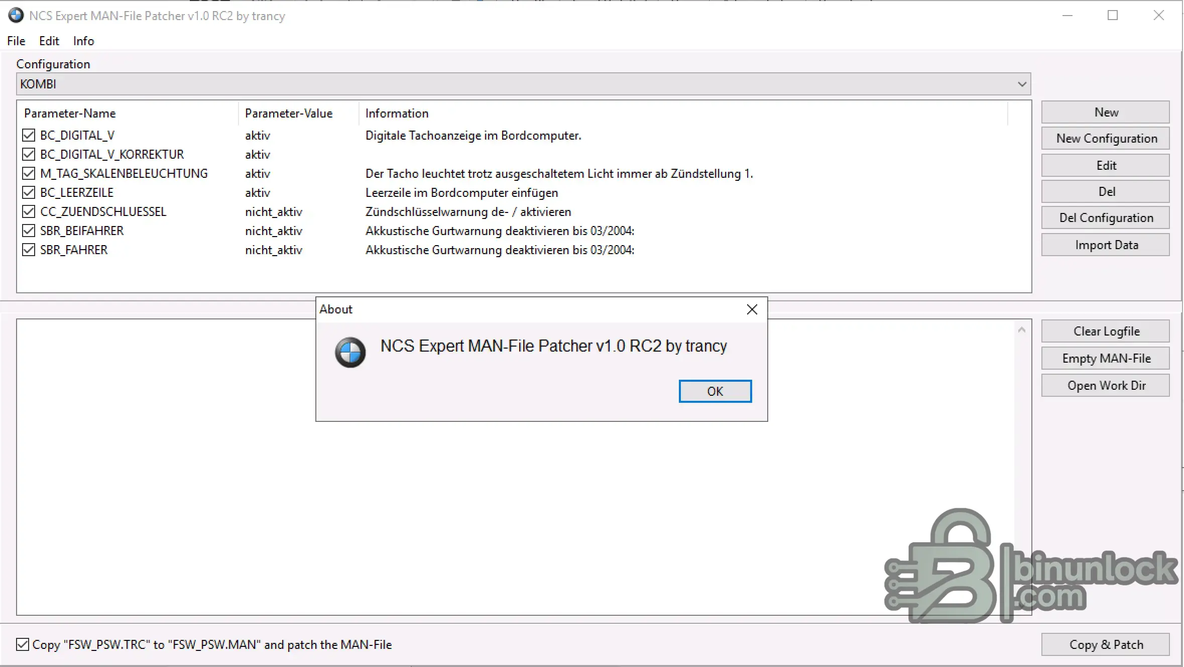 BMW NCS Expert MAN Coding Utility screenshot