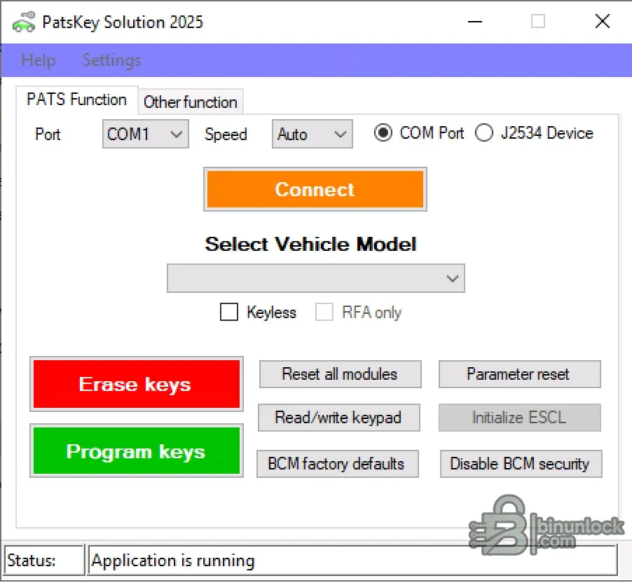 PATSKey Solution cluster screen