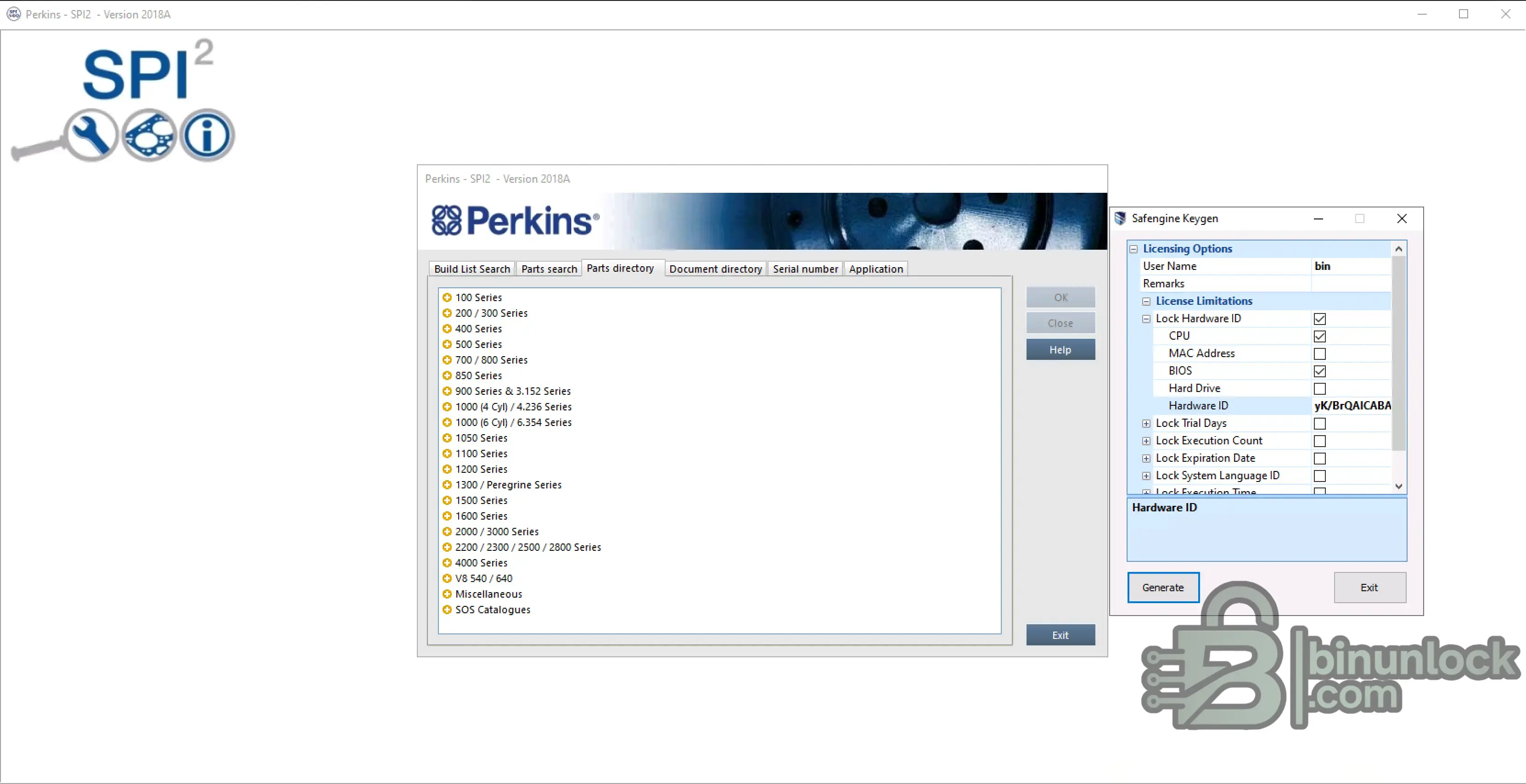 Perkins SPI2 Engine Parts Catalogue Service screenshot