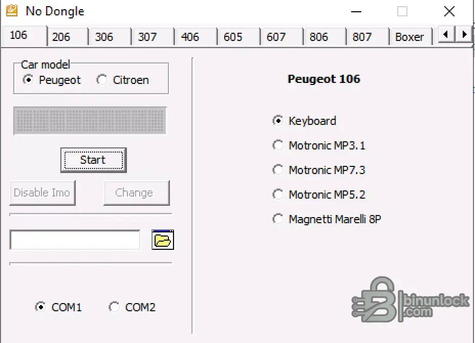 Peugeot Citroen Keypad Immobilizer Code screenshot