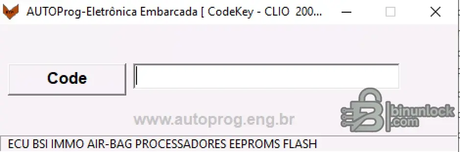 CLIO CodeKey calculator screen