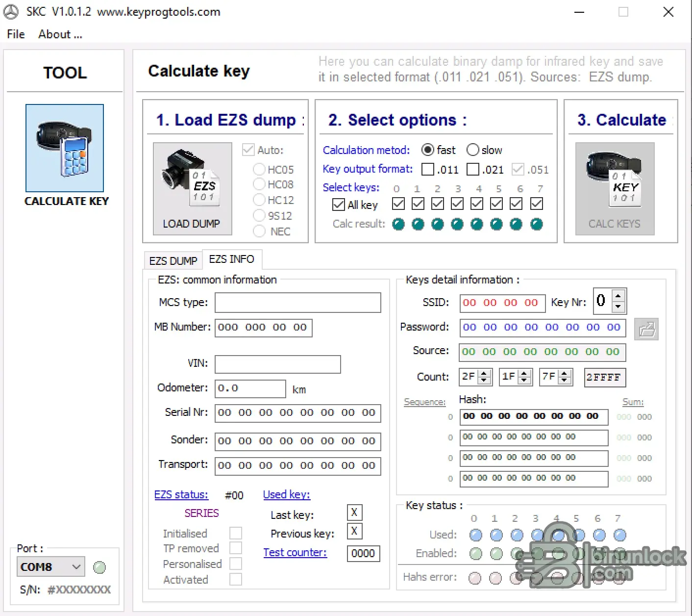 SKC Mercedes EZS Key Calculator 0.1.2 screenshot