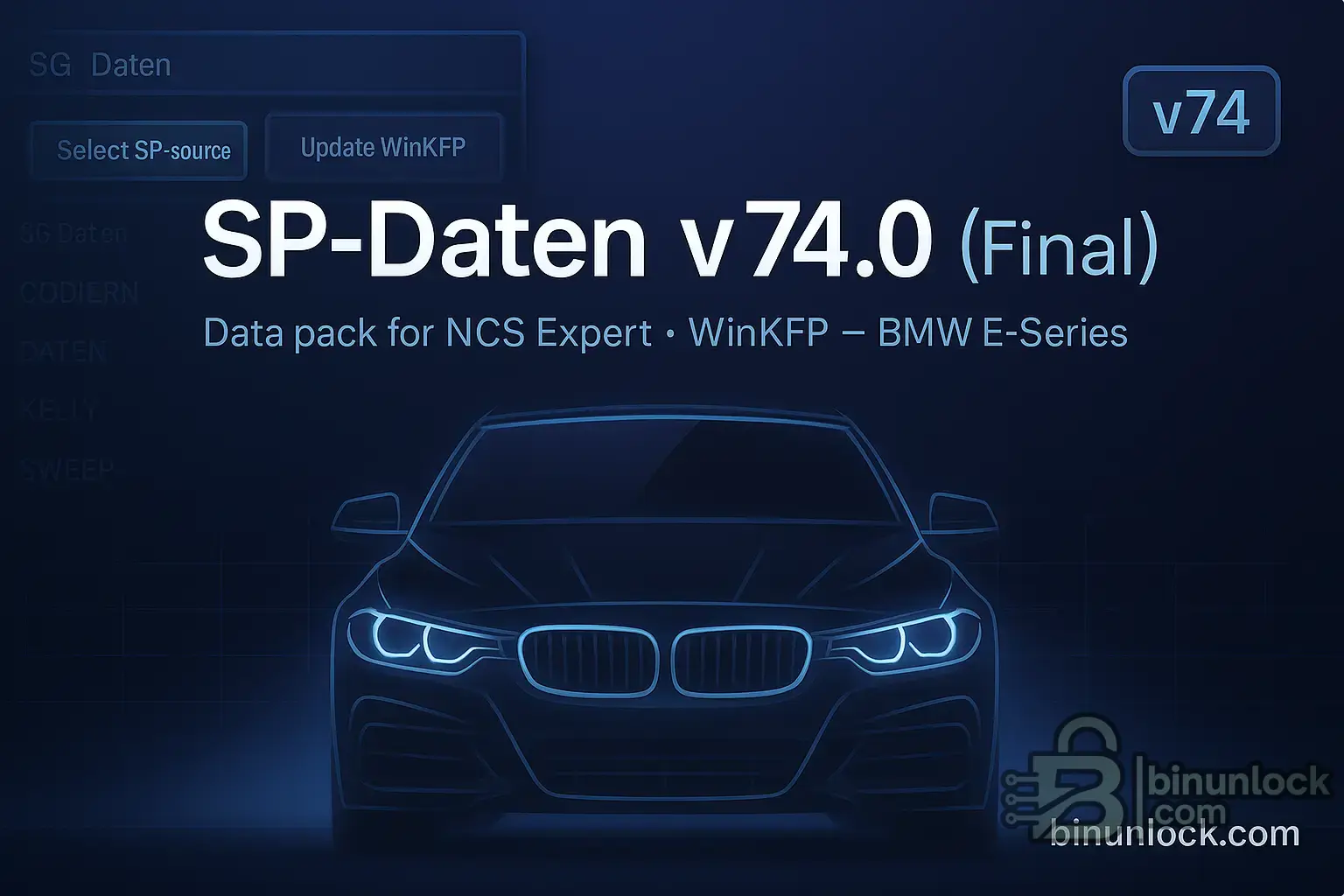 SP-Daten v74.0 coding screen