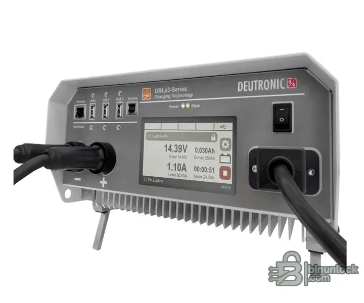 Deutronic stable power supply used to maintain voltage during ECU flashing and programming.