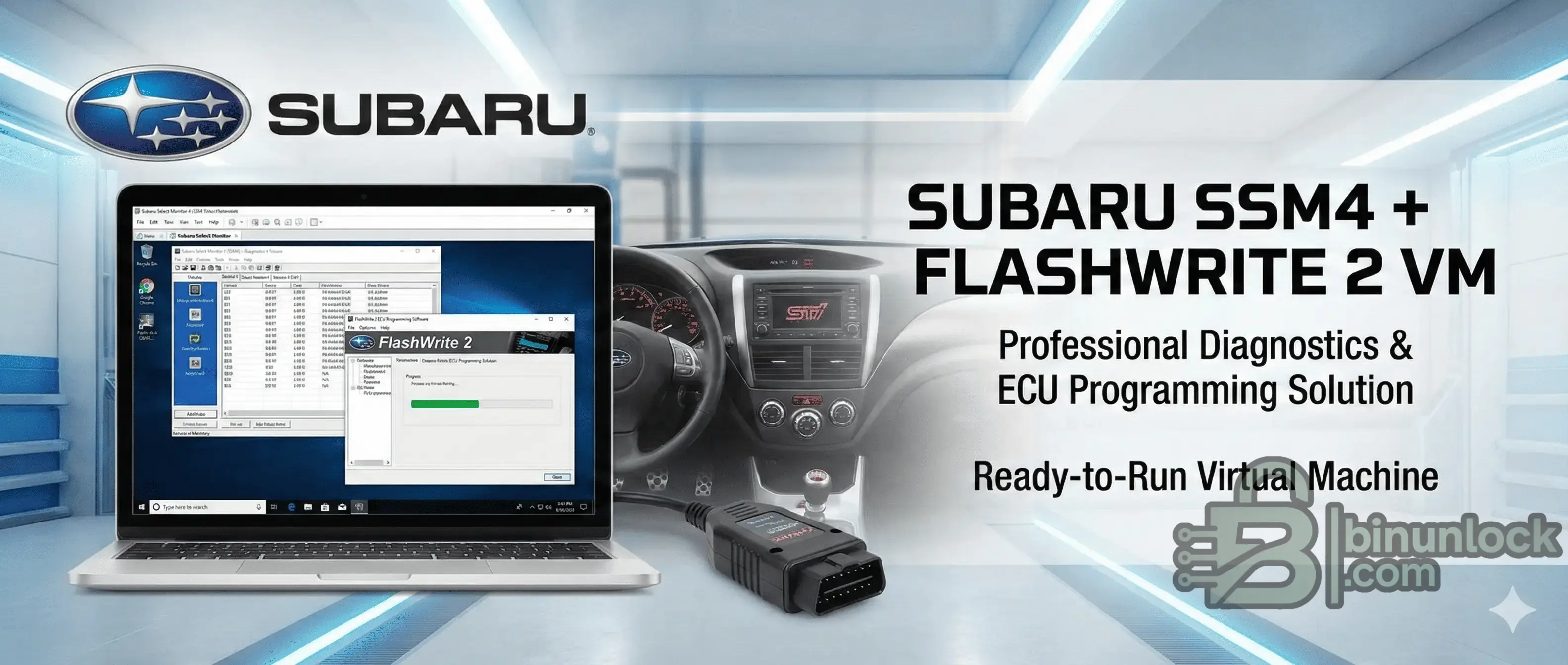 Subaru SSM4 FlashWrite VM Diagnostics ECU diagnostic screen