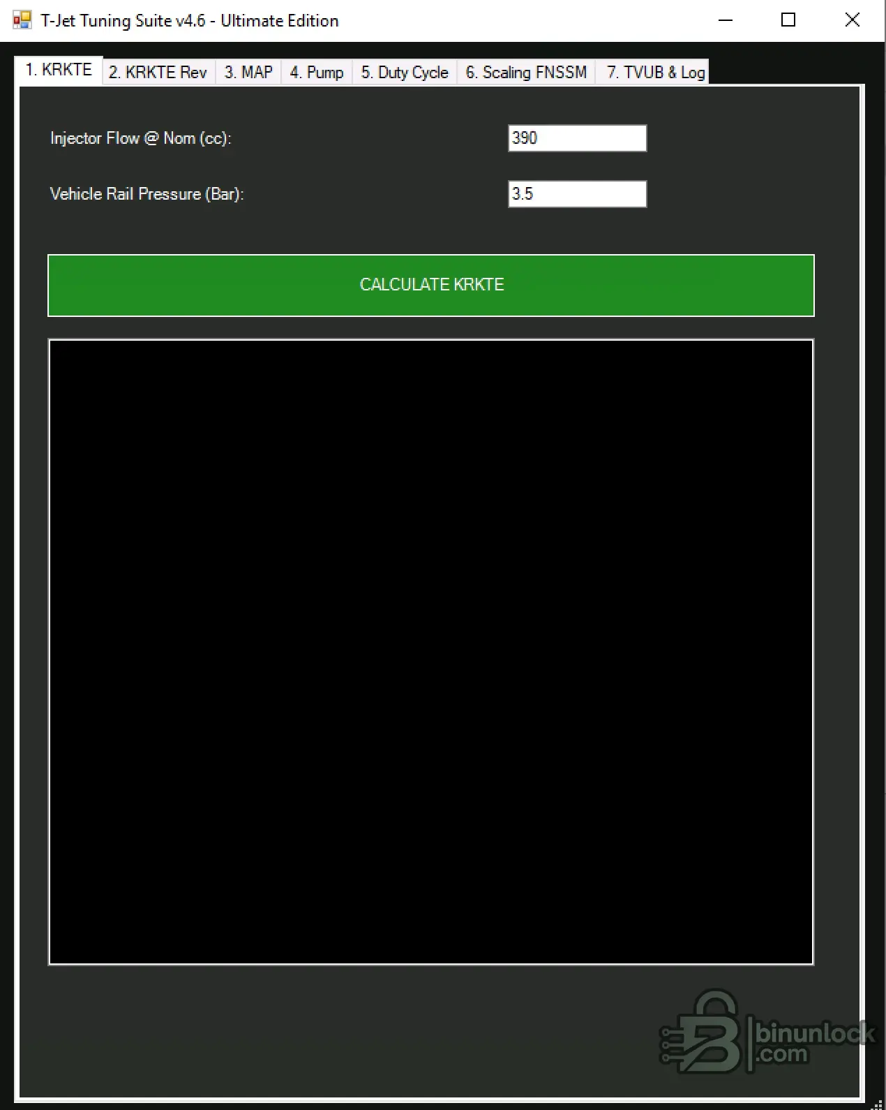 T-Jet Fueling calculator screen
