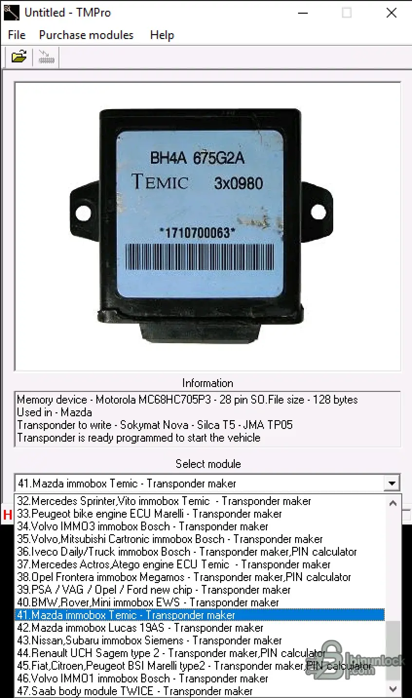 TMPro Transponder Maker Pro Immobilizer Module 1.0 screenshot