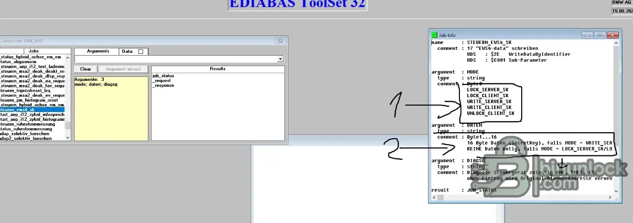 MG1 MD1 ISN Tool32 screenshot