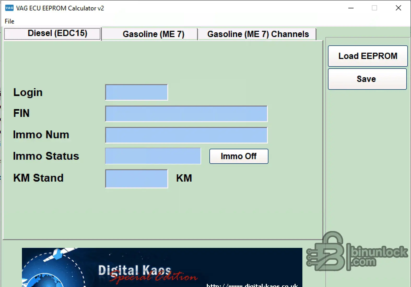 VAG ECU EEPROM Calculator EDC15 ME7 screenshot