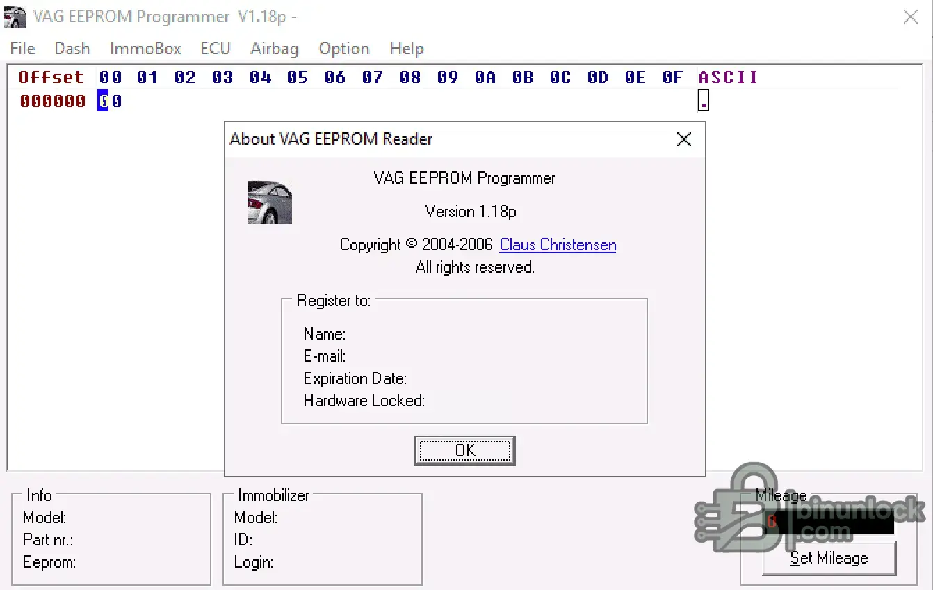 VAG EEPROM Programmer interface screenshot